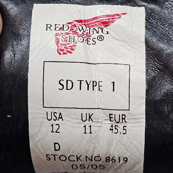 Red Wing 8619 Leather Work Casual Soft Toe Oxfords Brown Men\'s Size 12D - VTG